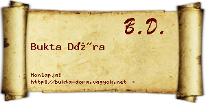 Bukta Dóra névjegykártya