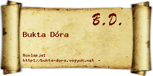 Bukta Dóra névjegykártya